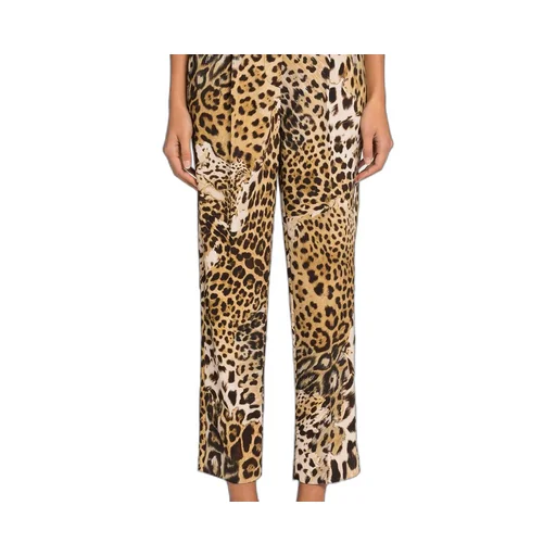 Roberto Cavalli Cropped Leopard Pants