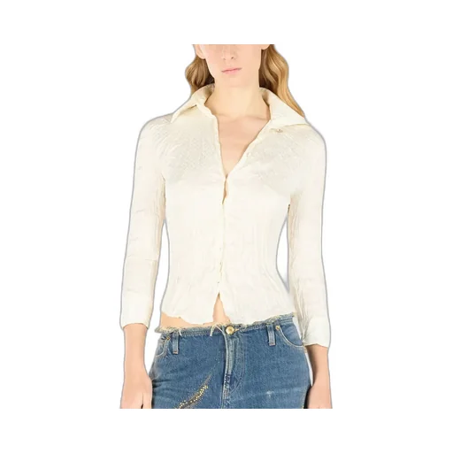 Roberto Cavalli Crinkled Silk Shirt