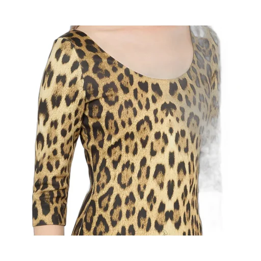 Roberto Cavalli Leopard Print Midi Dress