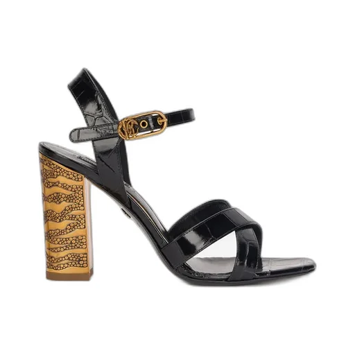 Roberto Cavalli Embossed Strap Sandals