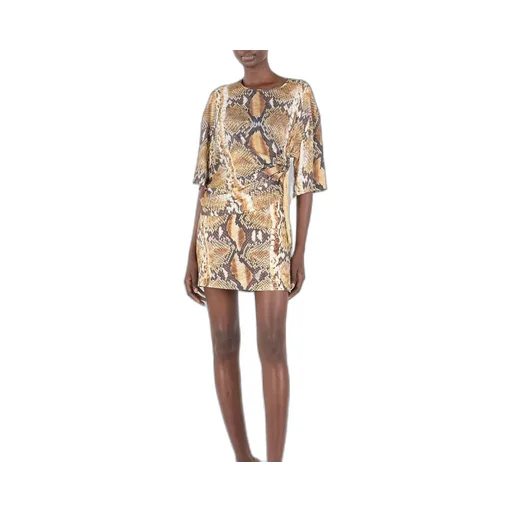 Roberto Cavalli Draped Animalier Top