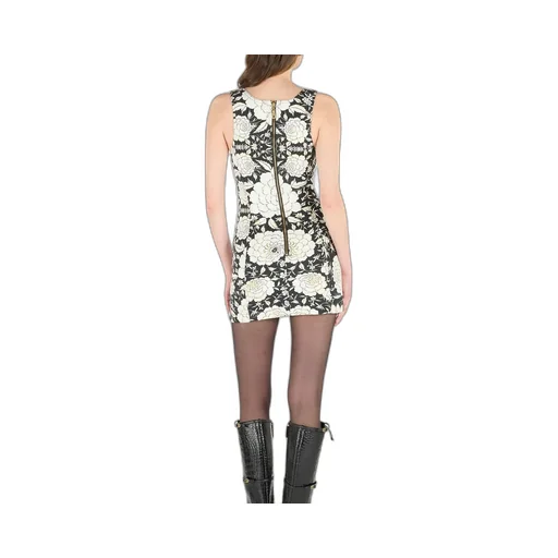 Roberto Cavalli Floral Lace-Up Mini Dress