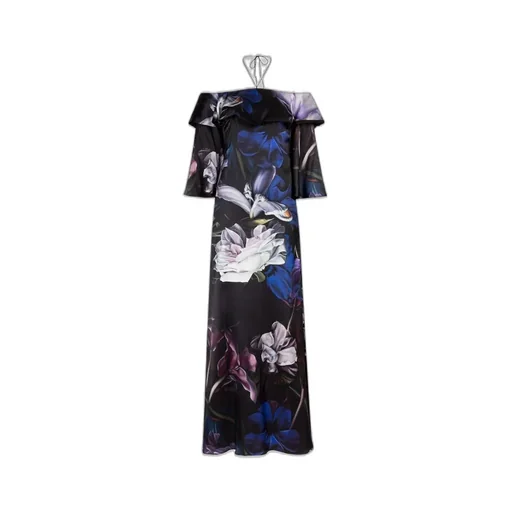 Roberto Cavalli Ruffled Floral Maxi Dress