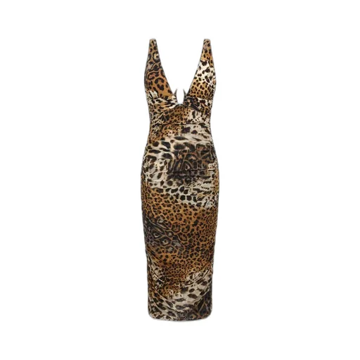Roberto Cavalli Jaguar Skin Print Dress