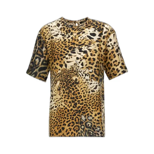 Roberto Cavalli Jaguar Skin Print T-Shirt