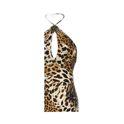 Roberto Cavalli Jaguar Skin Printed Jumpsuit