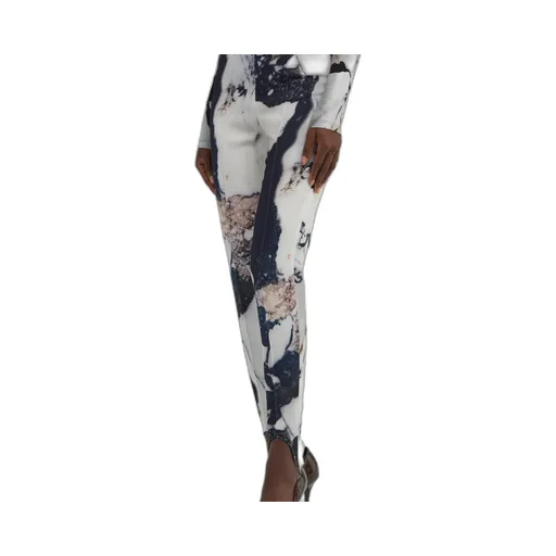 Roberto Cavalli Marble Print Pants