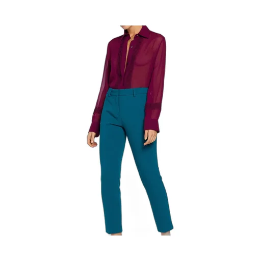 Roberto Cavalli Lace Panel Long Sleeve Shirt