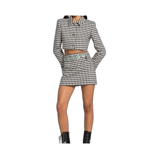 Roberto Cavalli Gingham Cropped Jacket
