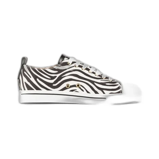 Roberto Cavalli Monogram Zebra-Print Sneakers