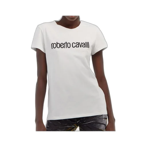 Roberto Cavalli Logo Embroidered Crewneck T-Shirt