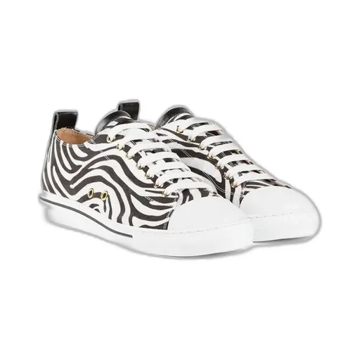 Roberto Cavalli Monogram Zebra-Print Sneakers