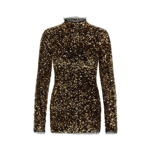 Roberto Cavalli Metallic Sequined Mini Dress