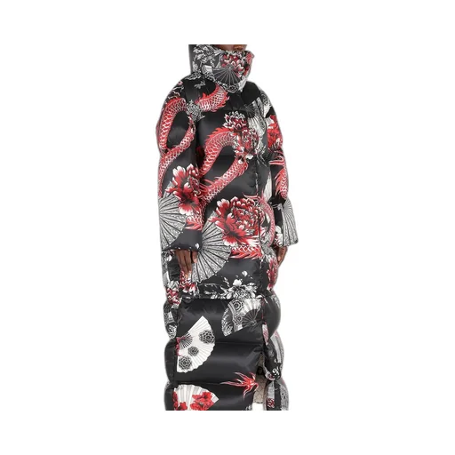 Roberto Cavalli Quilted Print Down Jacket