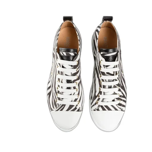 Roberto Cavalli Monogram Zebra-Print Sneakers