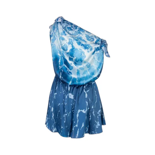 Roberto Cavalli One-Shoulder Stretto Di Messina Dress