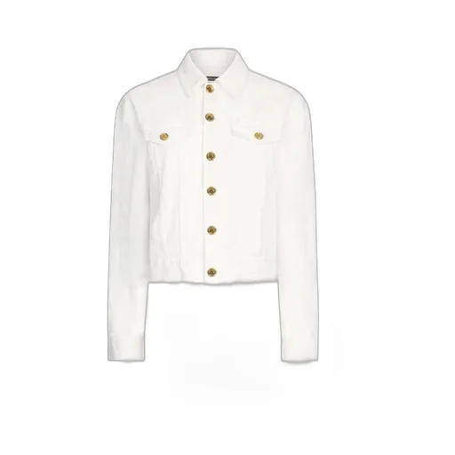 Roberto Cavalli Gold-Button Denim Jacket