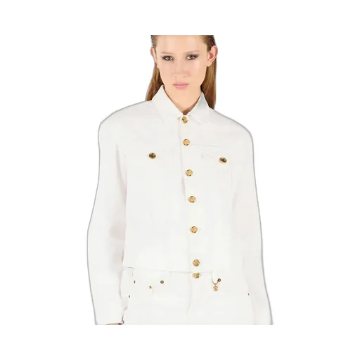 Roberto Cavalli Gold-Button Denim Jacket
