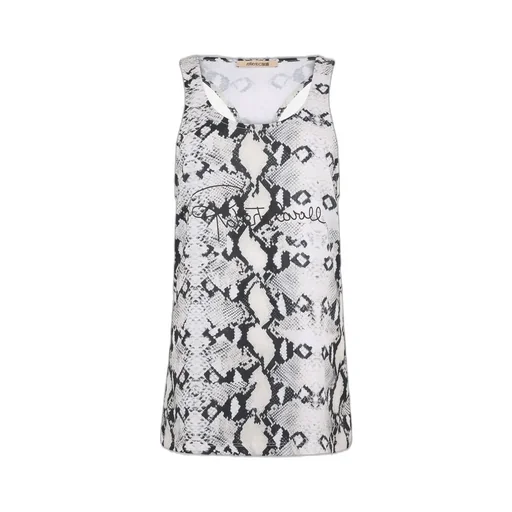 Roberto Cavalli Python Effect Printed Racerback Tank Top