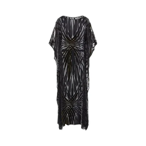 Roberto Cavalli Ray Of Gold Printed Velvet Kaftan