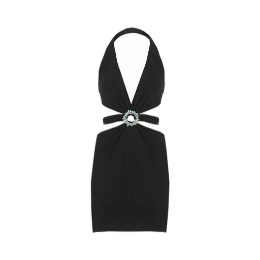 Roberto Cavalli Embellished Cut-Out Mini Dress