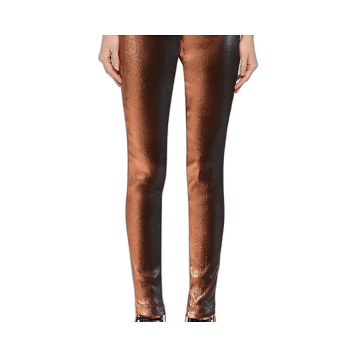 Roberto Cavalli Metallic Stretch Lurex Solid Trousers
