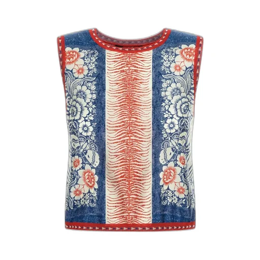 Roberto Cavalli Bandana Printed Sleeveless Top