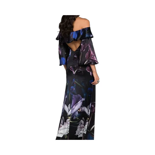Roberto Cavalli Ruffled Floral Maxi Dress