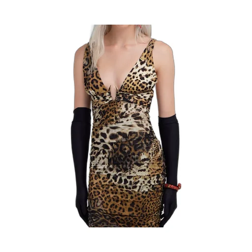 Roberto Cavalli Jaguar Skin Print Dress