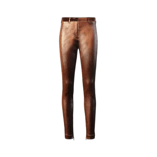 Roberto Cavalli Metallic Stretch Lurex Solid Trousers