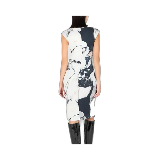 Roberto Cavalli Marble Printed Midi Dress