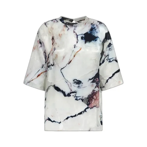 Roberto Cavalli Marble Printed T-Shirt