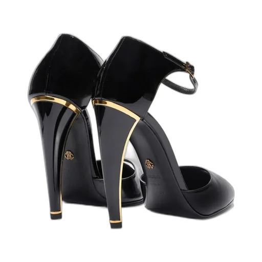 Roberto Cavalli Fang Heel Ankle-Strap Pumps