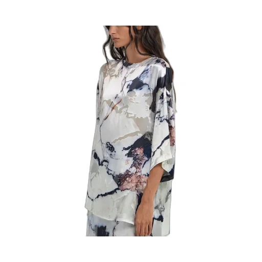 Roberto Cavalli Marble Printed T-Shirt