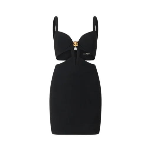 Roberto Cavalli Cutout And Tiger Mini Dress