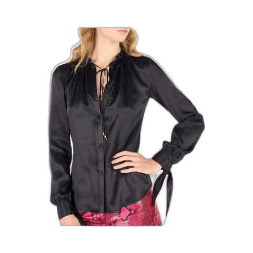 Roberto Cavalli Snake Effect Satin Shirt