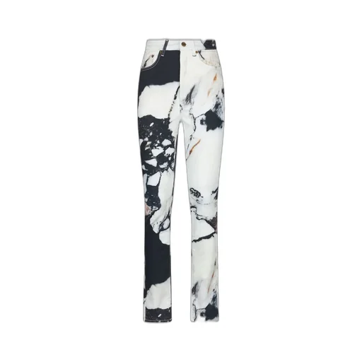 Roberto Cavalli Marble Printed Skinny Trousers