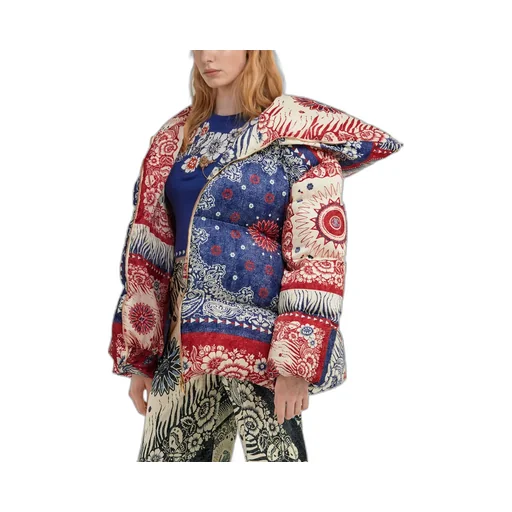Roberto Cavalli Bandana Printed Puffer Jacket