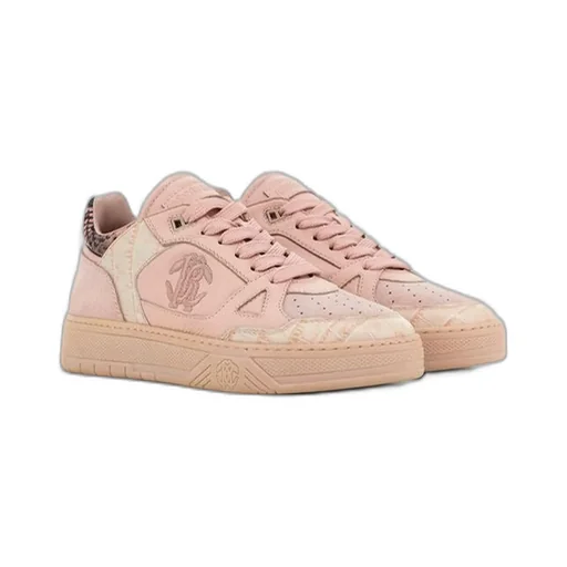 Roberto Cavalli Logo Embroidered Low-Top Sneakers