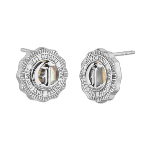 Just Cavalli Logo Engraved Earrings