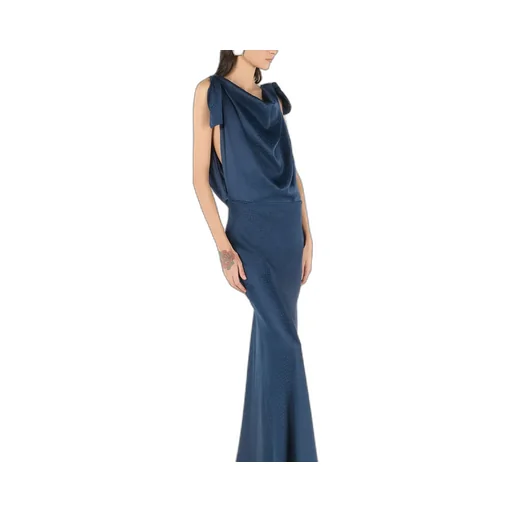 Roberto Cavalli Snake Printed Long Dress