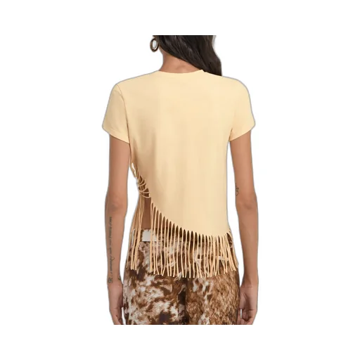 Roberto Cavalli Fringe Trim T-Shirt