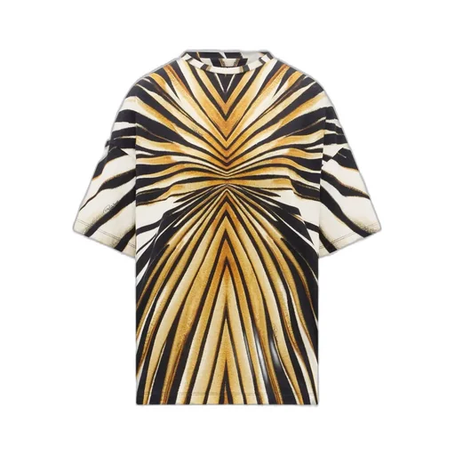 Roberto Cavalli Ray Of Gold Printed T-Shirt