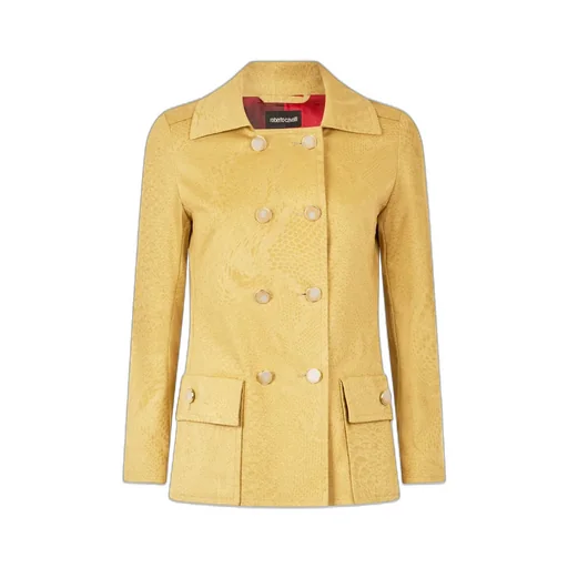 Roberto Cavalli Python Pattern Double-Breasted Jacket