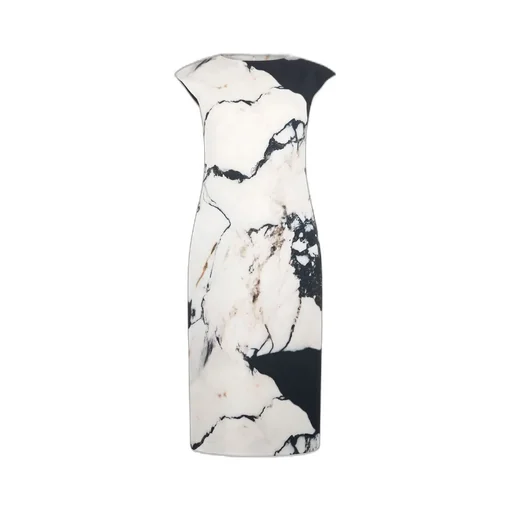 Roberto Cavalli Marble Printed Midi Dress