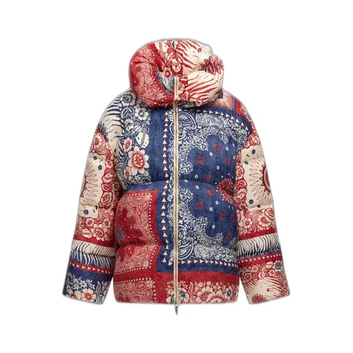 Roberto Cavalli Bandana Printed Puffer Jacket
