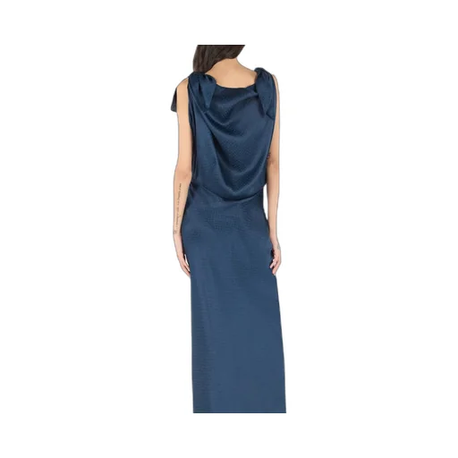 Roberto Cavalli Snake Printed Long Dress