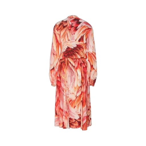 Roberto Cavalli Plumage Print Long Dress