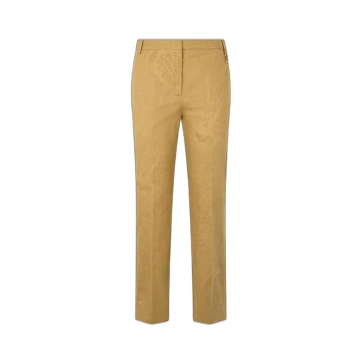 Roberto Cavalli Solid-Color Python-Printed Pants