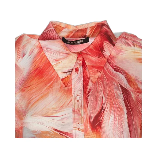 Roberto Cavalli Plumage Print Long Dress